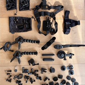 GoPro Accessory Mega Bundle - Chest Mount, Head Mount, Clamps & More (Like New)